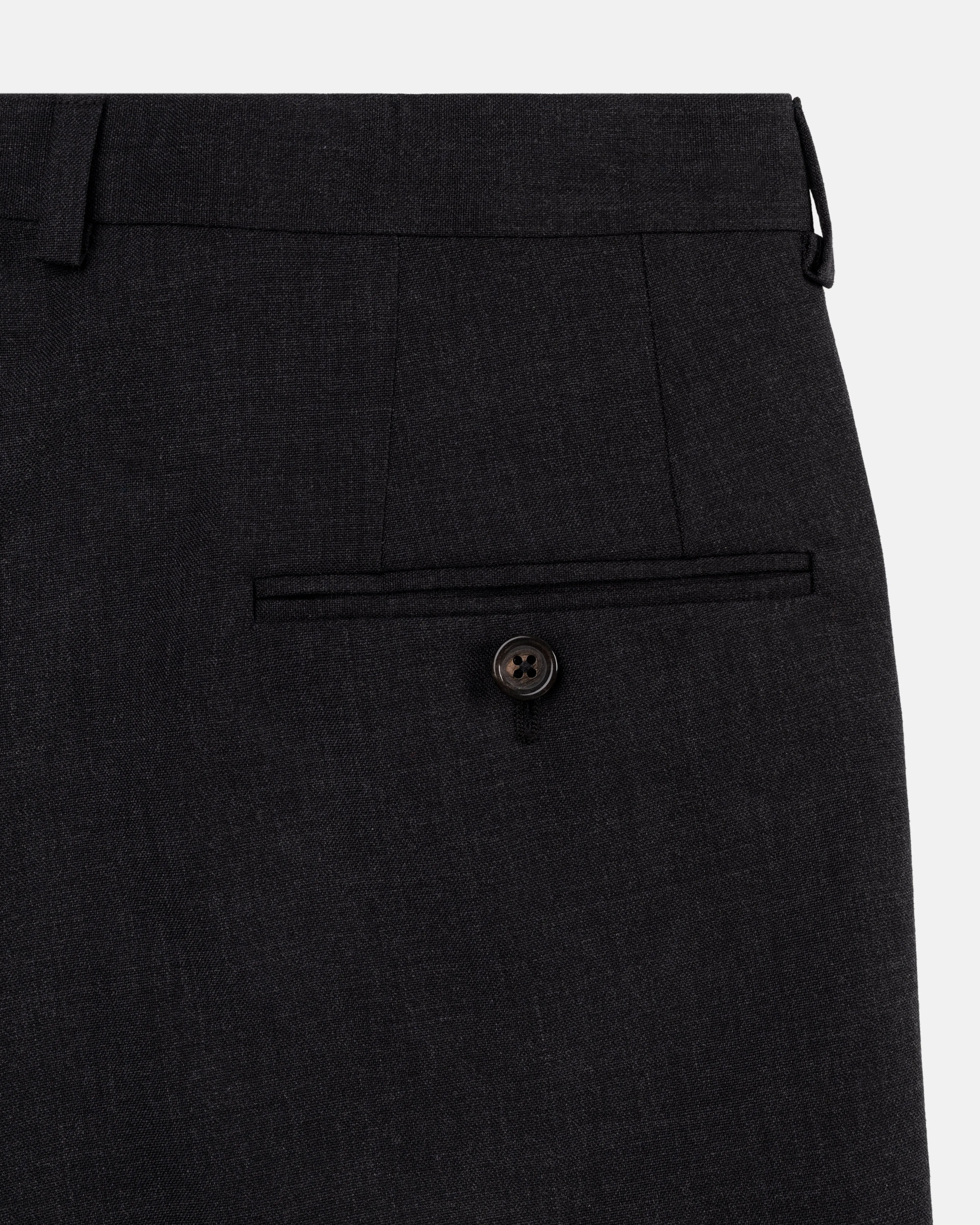 CHARCOAL GREY FOX AIR WOOL TROUSERS