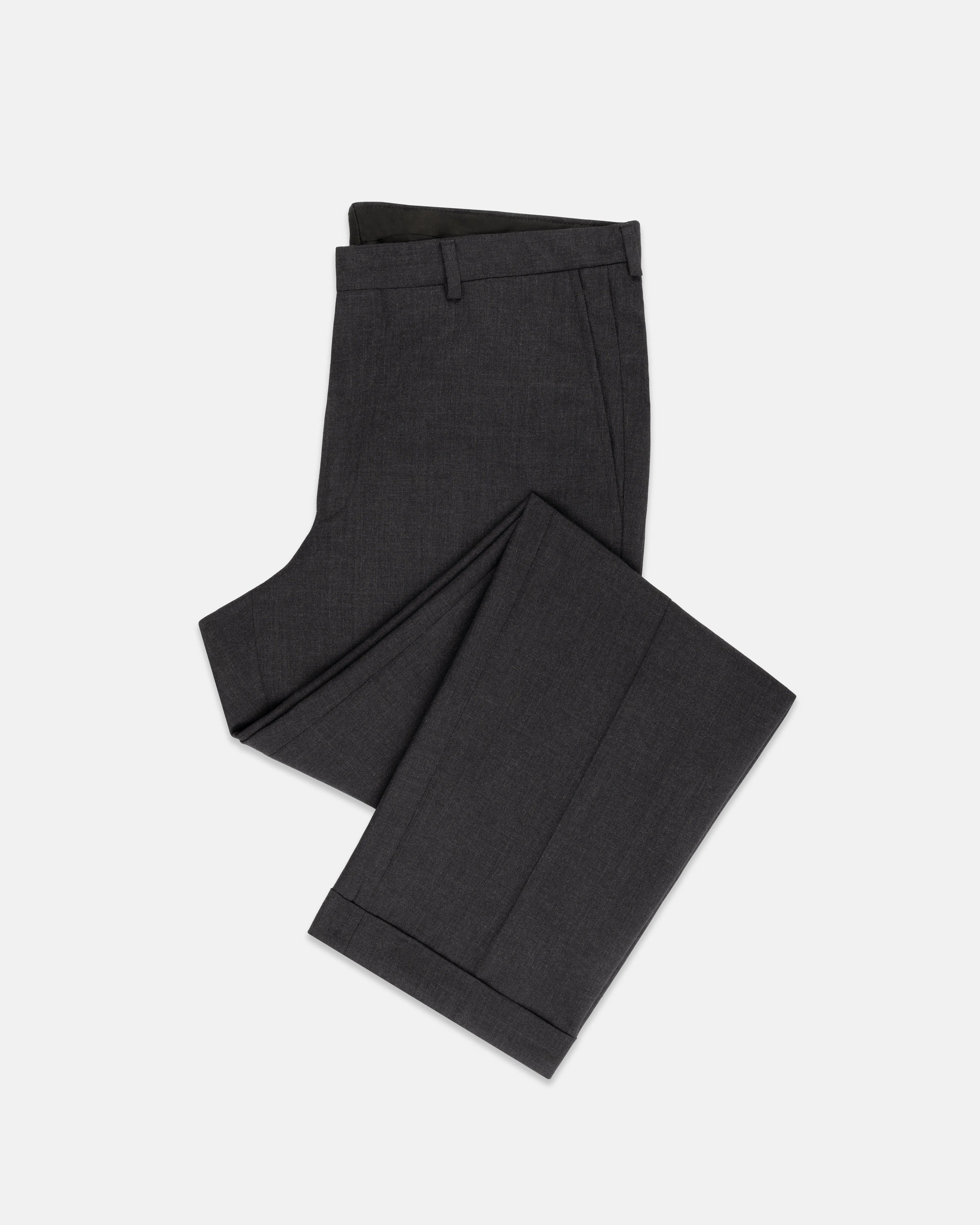 CHARCOAL GREY FOX AIR WOOL TROUSERS