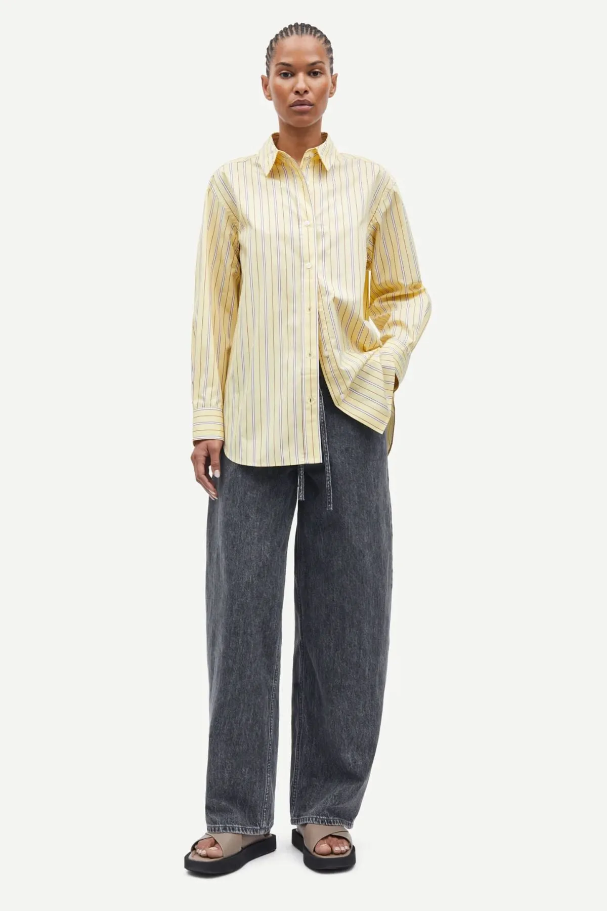 Samse Samse Salova Shirt - Dusty Yellow Stripe