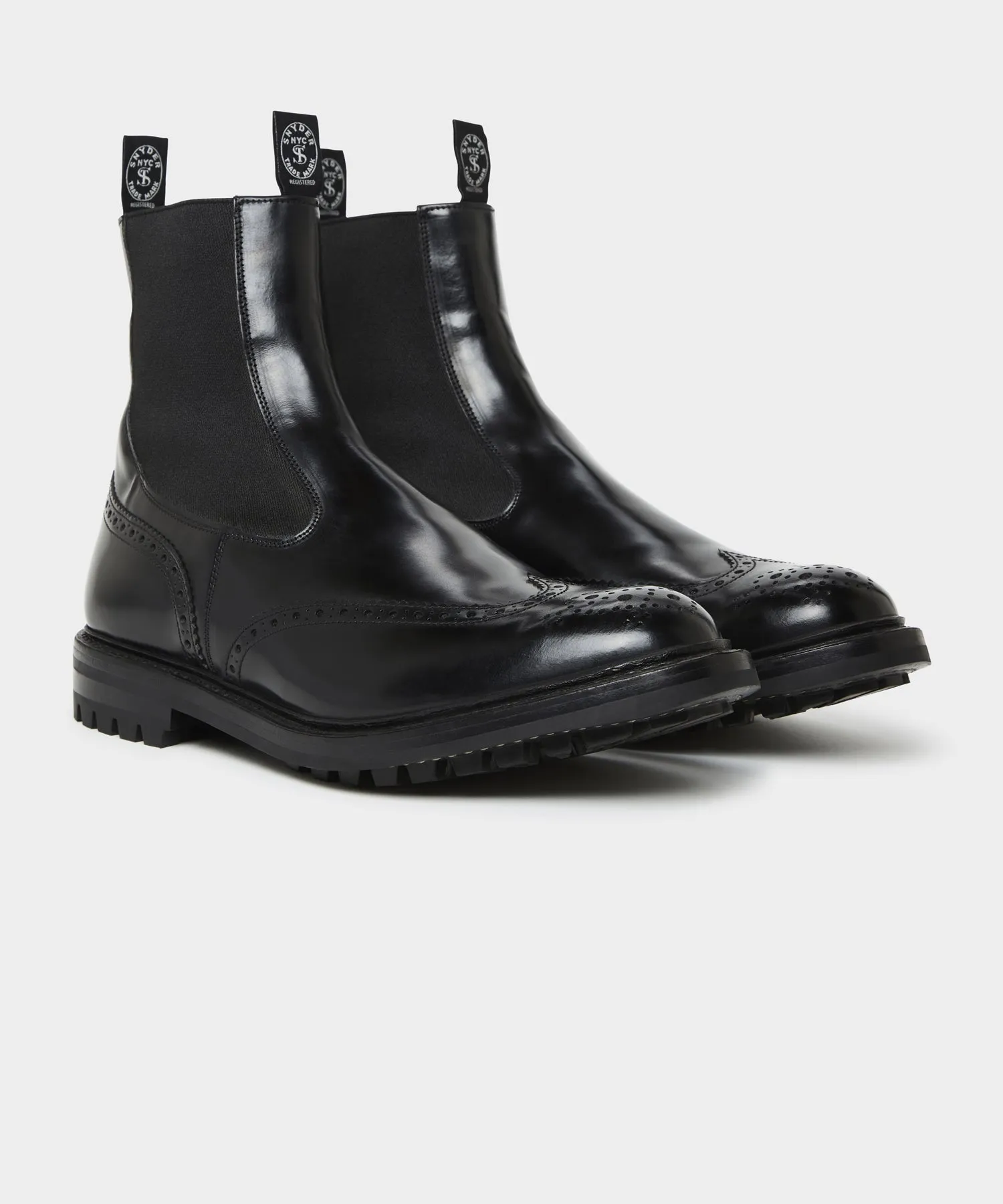 Todd Snyder x Tricker's Henry Wing Cap Chelsea Leather Boot