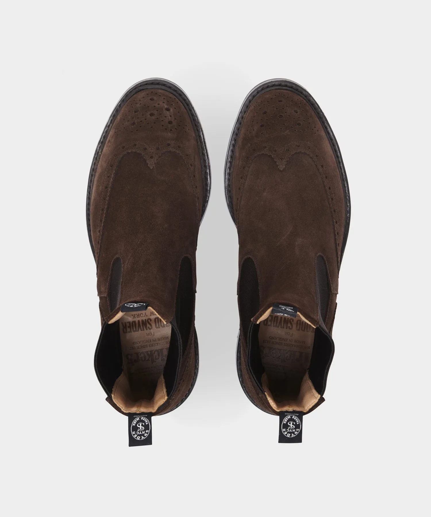 Todd Snyder x Tricker's Henry Wing Cap Chelsea Suede Boot