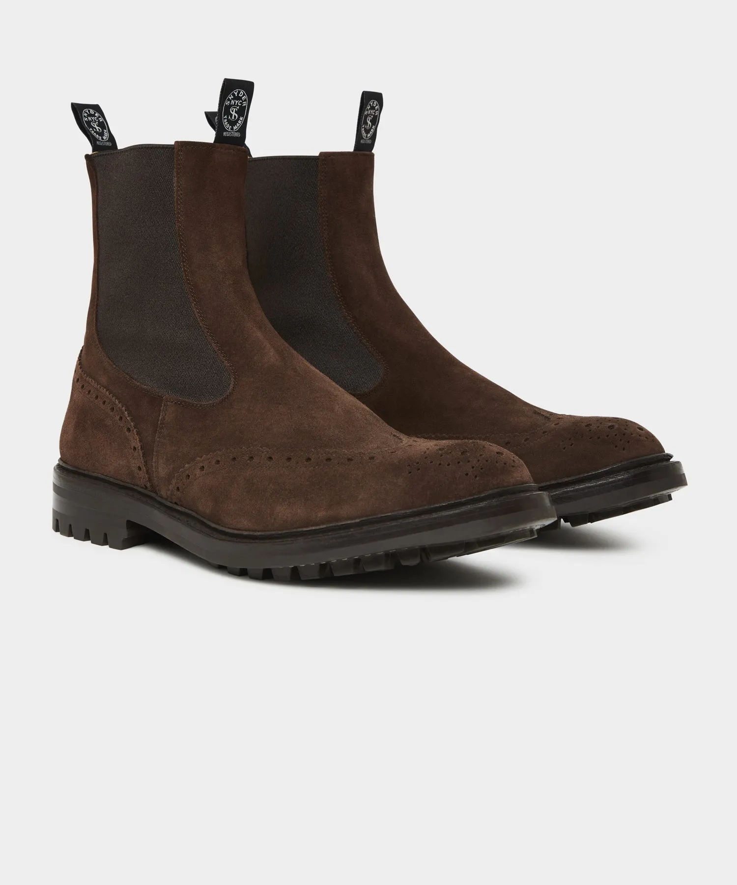 Todd Snyder x Tricker's Henry Wing Cap Chelsea Suede Boot