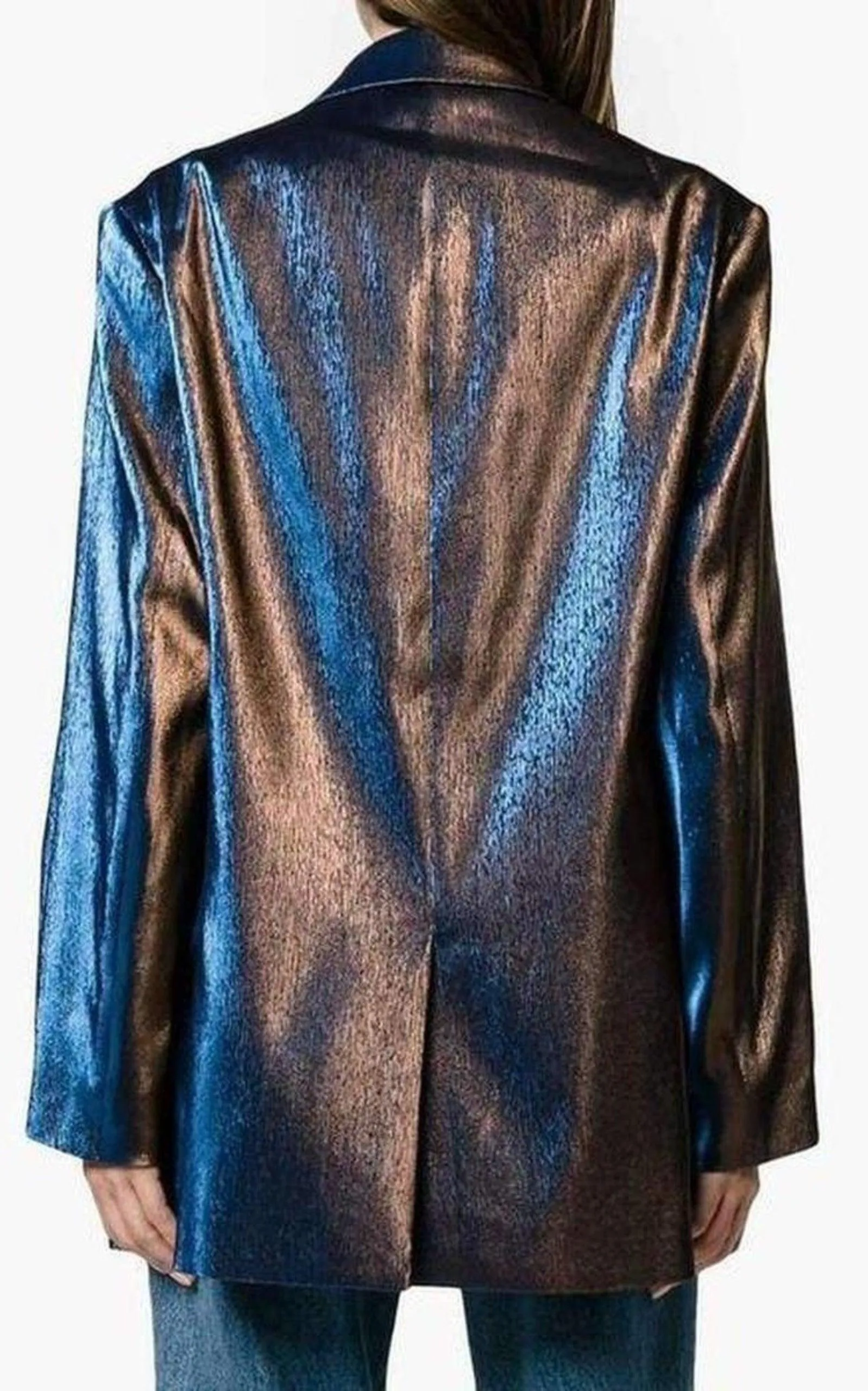 Two-Tone Lam Blazer