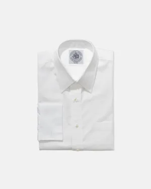 WHITE POINT COLLAR FRENCH CUFFED DRESS SHIRT
